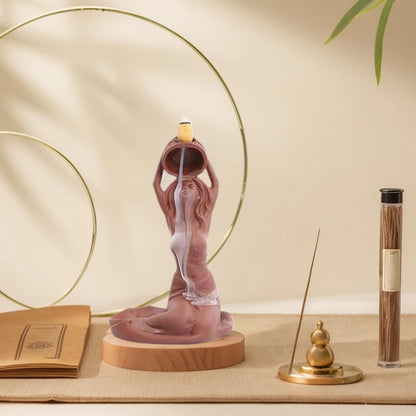 Waterfall Incense Burner Holder Beauty Sculpture Incense Burner Wat...