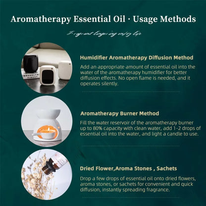 Aromatic Oils for Diffuser – 10 Flavors Natural 10ml Oils
