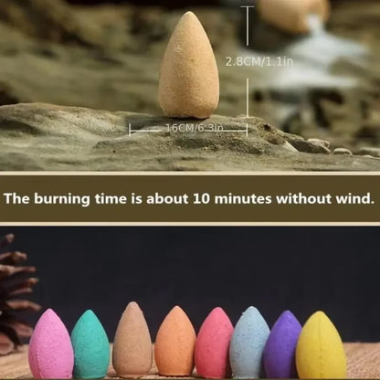 Backflow Incense Cones for Waterfall Mixed Scents Waterfall Incense... - 100ml