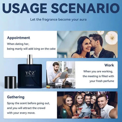 Midnight Marine Eau De Parfum For Men Long-Lasting Aquatic Cologne Luxury Ocean Fragrance Perfume Masculine Scented Spray