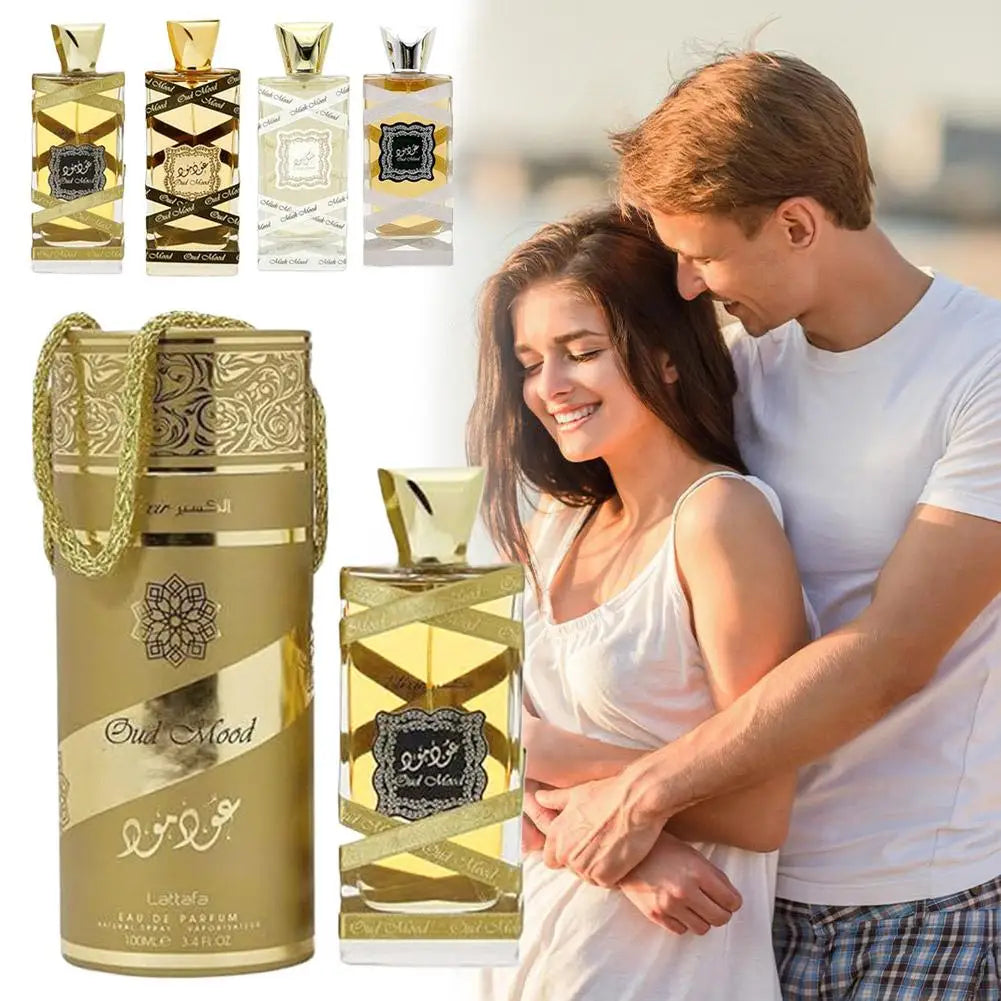 Lattafa Oud Mood Reminiscence Arabic perfume Eau de Parfum Spray, 3.4 Ounce Lattafa Perfumes Amber fragrance for women and men