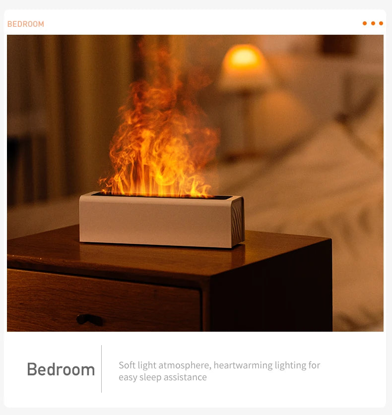 Essential Oil Diffuser Portable 7-Color Flame Aromatherapy