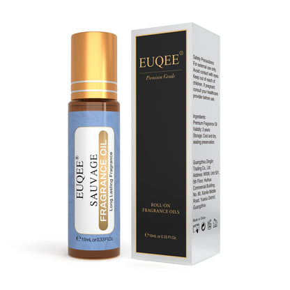 EUQEE 10ml Premium Men's Fragrance Oil For Car Diffuser Aromatherapy Vanilla Musk Leather Amber Romance Aroma Essential Oils