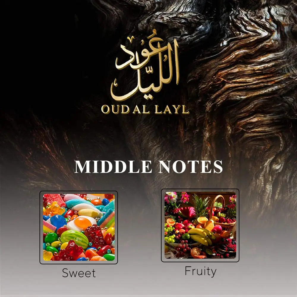 100ml Original Oud Al Layl Parfume Lasting Blessings Sweet Fruity Floral Fragrance Tradition Good Luck Charm Eau De Parfum Spray
