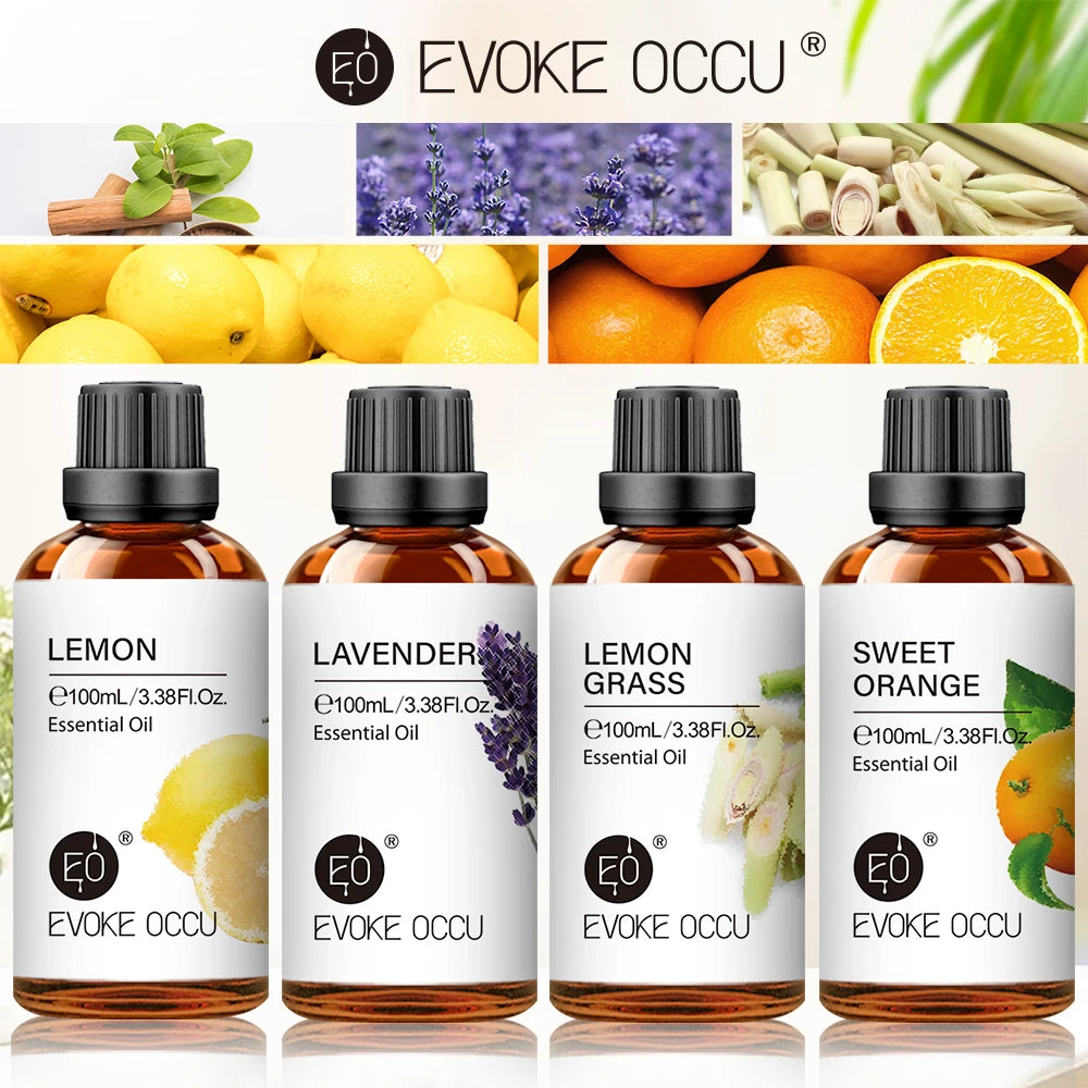 Essential Oils for Diffuser – EVOKE 100ml Multi-Flavor Set