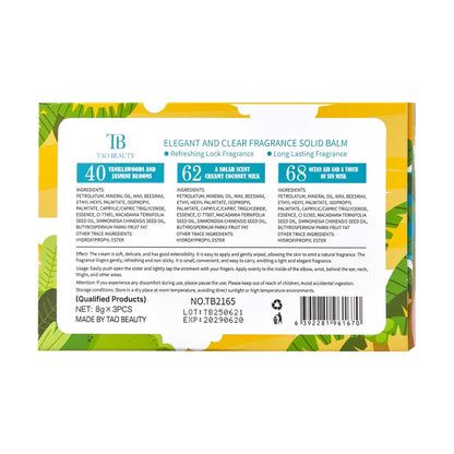 3pcs Fruit Aroma Solid Perfume Balm Box Set Romantic Long Lasting B...