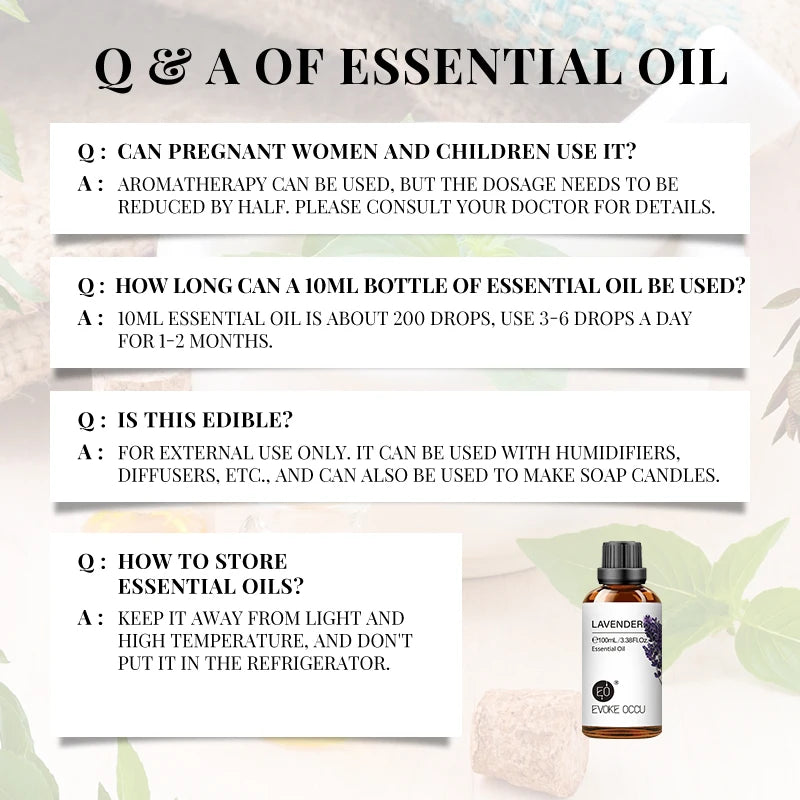 Essential Oils for Diffuser – EVOKE 100ml Multi-Flavor Set