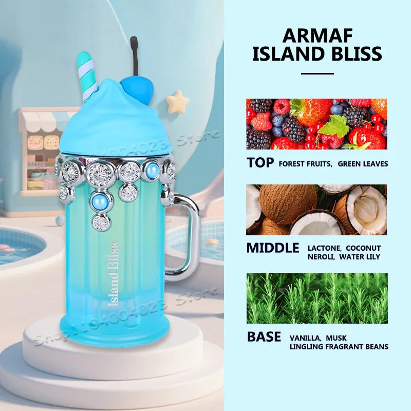 Armaf Island Bliss For Men Eau de Parfum Spray Armaf Delights Yum Yum For Women Long-lasting Fragrance Original Arabic Perfume