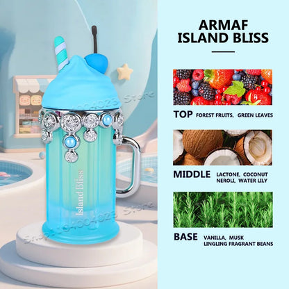 Armaf Island Bliss For Men Eau de Parfum Spray Armaf Delights Yum Yum For Women Long-lasting Fragrance Original Arabic Perfume