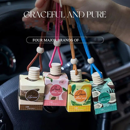 Hanging Car Interior Aromatherapy, Car Air Freshener, Long Lasting Fragrance For Car & Home Lemon / Peach Flower / Coconut /Oud