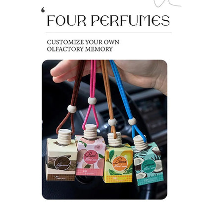 Hanging Car Interior Aromatherapy, Car Air Freshener, Long Lasting Fragrance For Car & Home Lemon / Peach Flower / Coconut /Oud