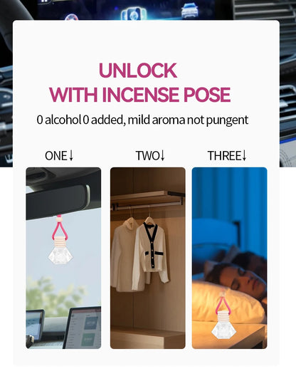 Pink car fragrance car interior accessories, perfume pendant car supplies, fresh air car fragrance
