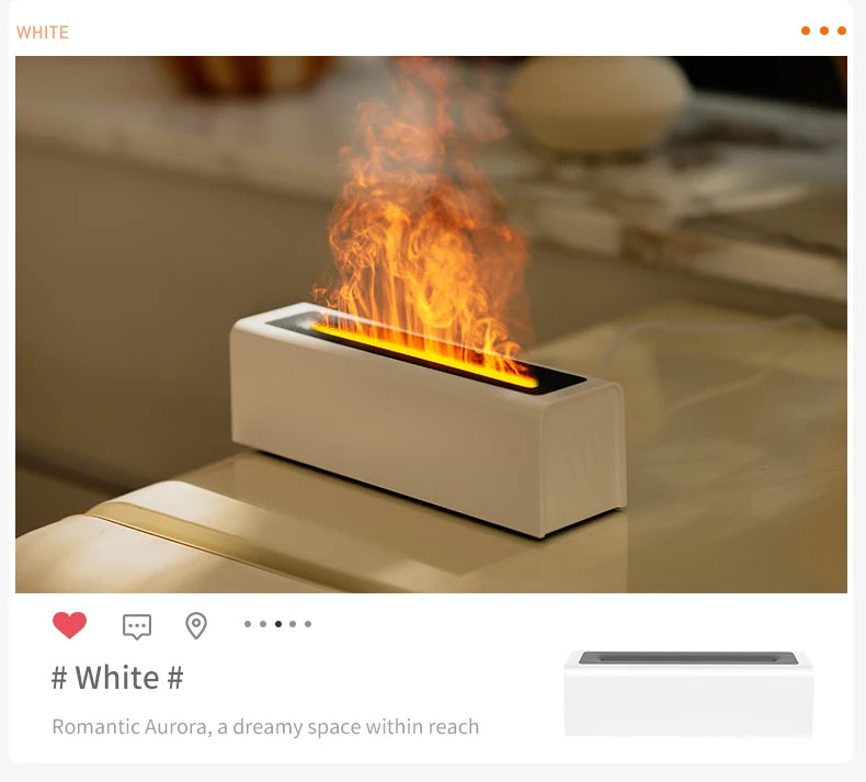 Essential Oil Diffuser Portable 7-Color Flame Aromatherapy