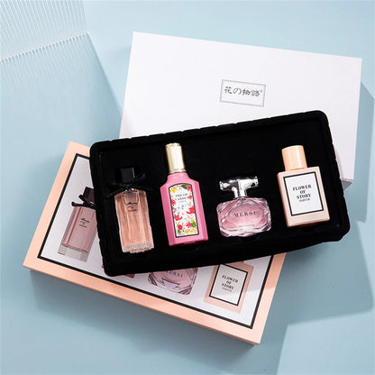 Feminine Charm Perfume Women Gift Box Four Piece Set Plant Floral Scent Pheromone Lasting Fragrance