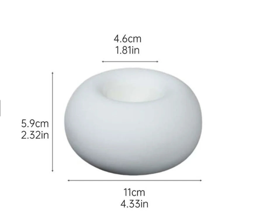 1Pc Donut Aromatherapy Candle Round Solid Color Candle Creative Hom... - 100ml