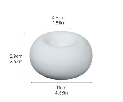 1Pc Donut Aromatherapy Candle Round Solid Color Candle Creative Hom... - 100ml