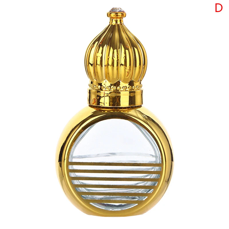 10ml Mini Essential Oil Roller Bottle Gold Crown Shape Perfume Bott...
