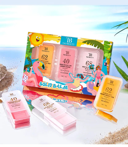 3pcs Fruit Aroma Solid Perfume Balm Box Set Romantic Long Lasting B...