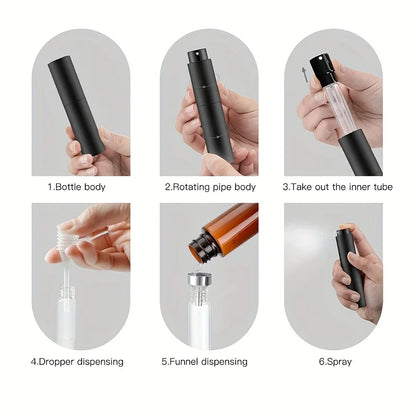 10ml Travel Perfume Sprayer, Refillable Cologne Container, Empty Di...