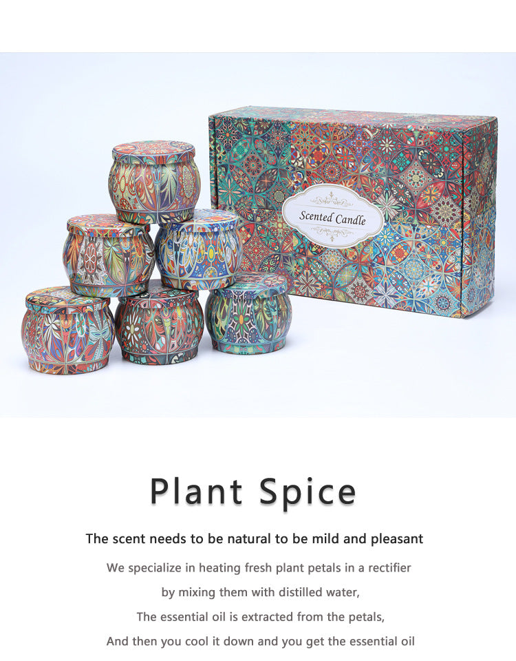 6 Piece Set Empty Aromatherapy Candle Jar Can Creative Fragrance Ca... - 100ml