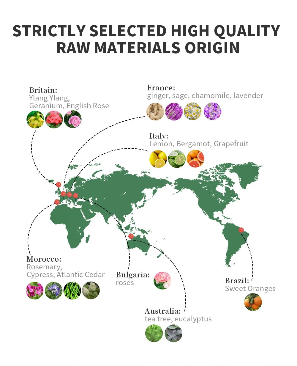 10 Flavors Aromatic Oils for Aroma Diffuser Air Humidifier Home Oil... - 10ml