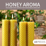 10pcs Beeswax Candles Handmade No Fragrance No Additives Luxury High - 100ml
