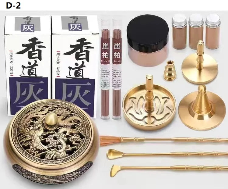 Brass Incense Burner Set – Holder & Fragrance Kit for Yoga - 100ml