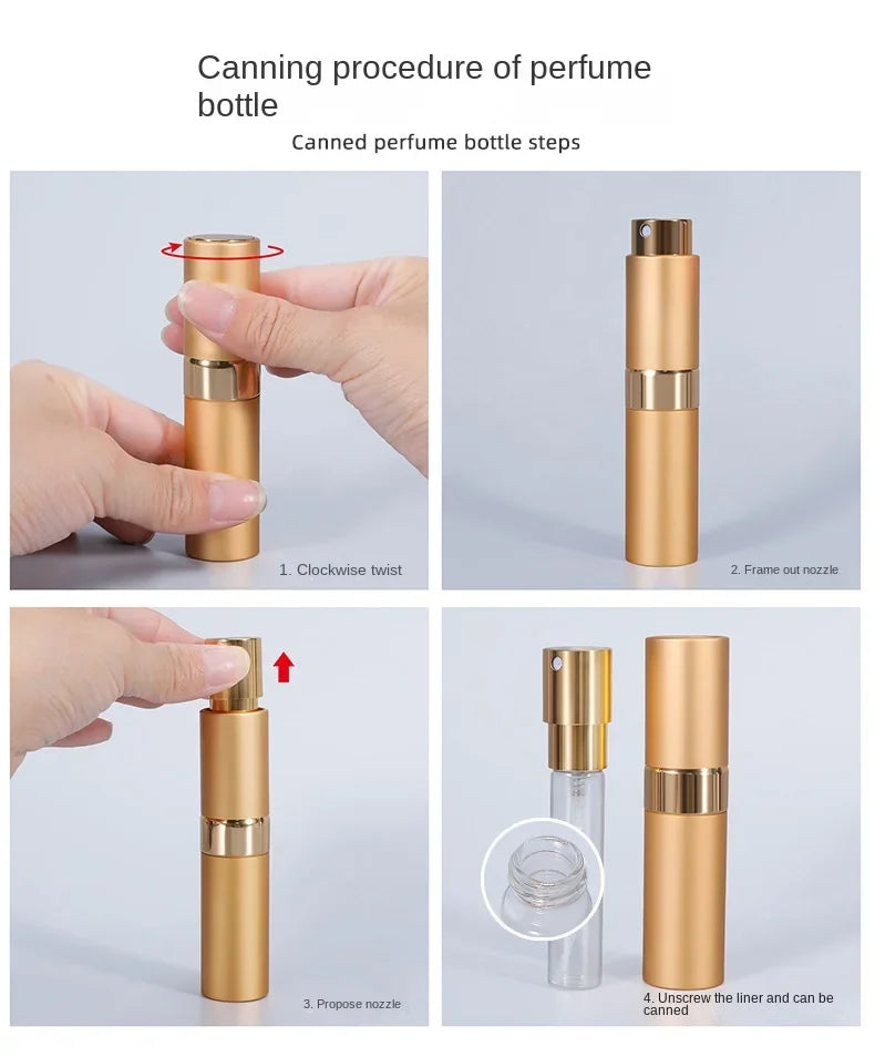 Perfume Refill Bottle 8ml Metal Aluminum Refillable Perfume Bottle ...