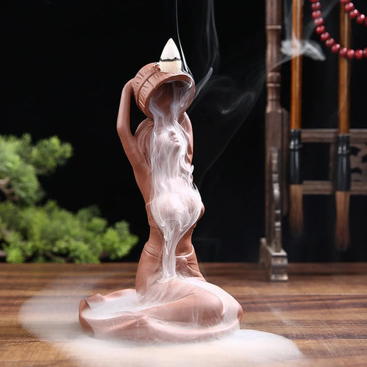 Waterfall Incense Burner Holder Beauty Sculpture Incense Burner Waterfall Incense Holder For Home Office House Decor
