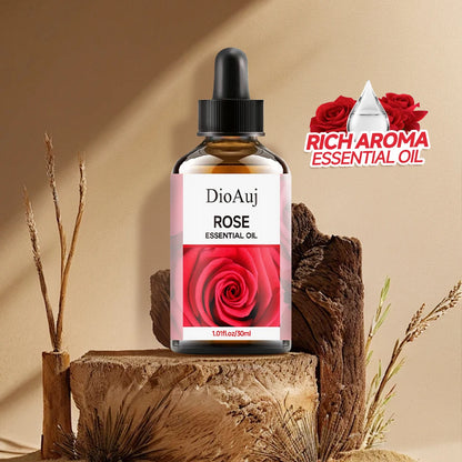 DioAuj 1PCS Essential Oil with Dropper ROSE Face Body Skin Care Aro... - 100ml