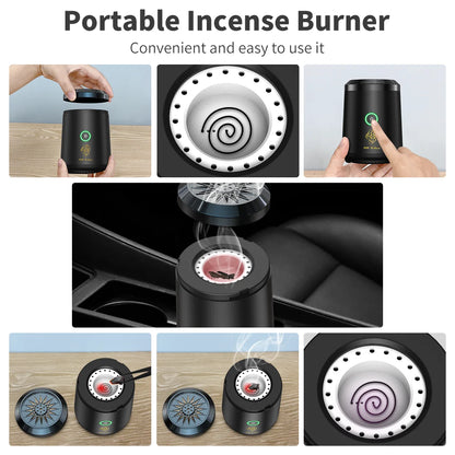 Portable Electric Incense Burner Arabic Bakhoor Aroma Diffuser Arabian Rechargeable Bukhoor Holder