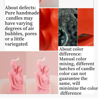 3D Embracing Men Women Scented Candle Simple Couple Lover Body Soy ... - 100ml