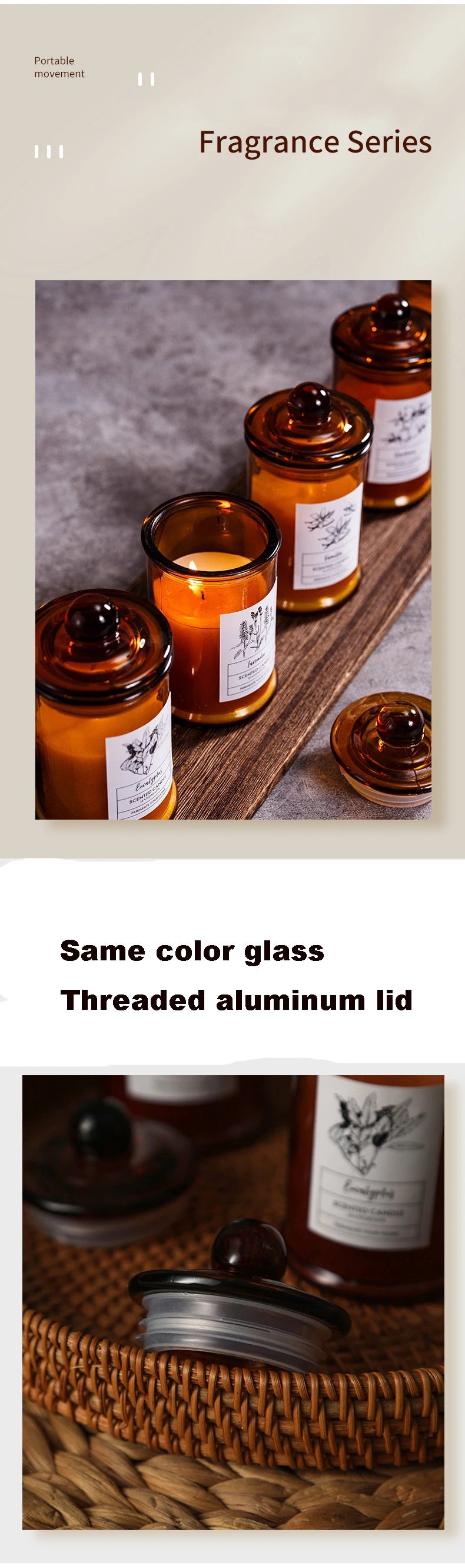 Aromatherapy Candles Soy Wax Small Tea Jar Fragrance Gift