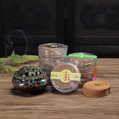 Natural Sandalwood Agarwood Coil Incense Buddha Yoga Incense Indoor Smell Burning Home Decor Aromatherapy 20pcs