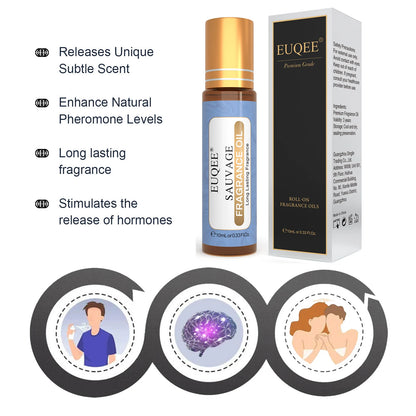 EUQEE 10ml Premium Men's Fragrance Oil For Car Diffuser Aromatherapy Vanilla Musk Leather Amber Romance Aroma Essential Oils