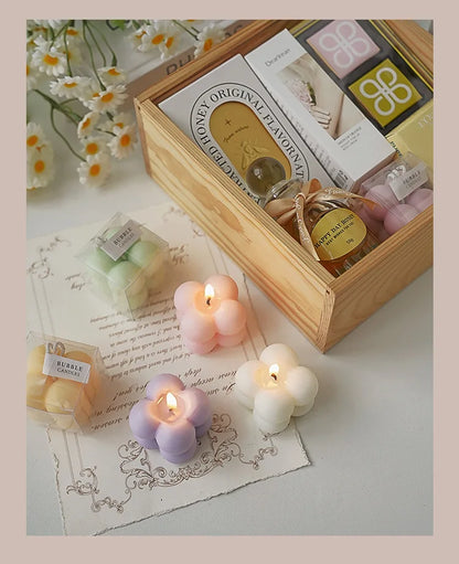 1Pc Lovely Color Cube Bubble Scented Candle Bedroom Living Room Fra... - 100ml