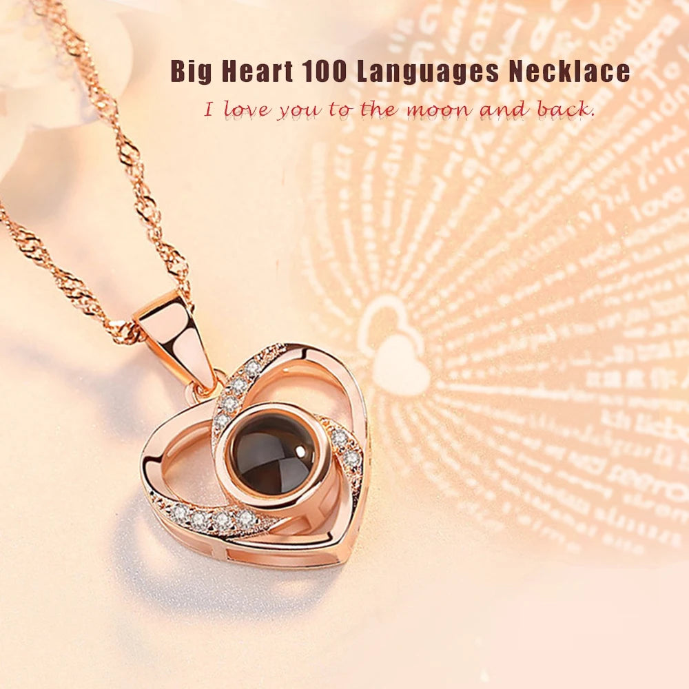 Rose Gift Box with Necklace Birthday Anniversary Christmas Valentin...