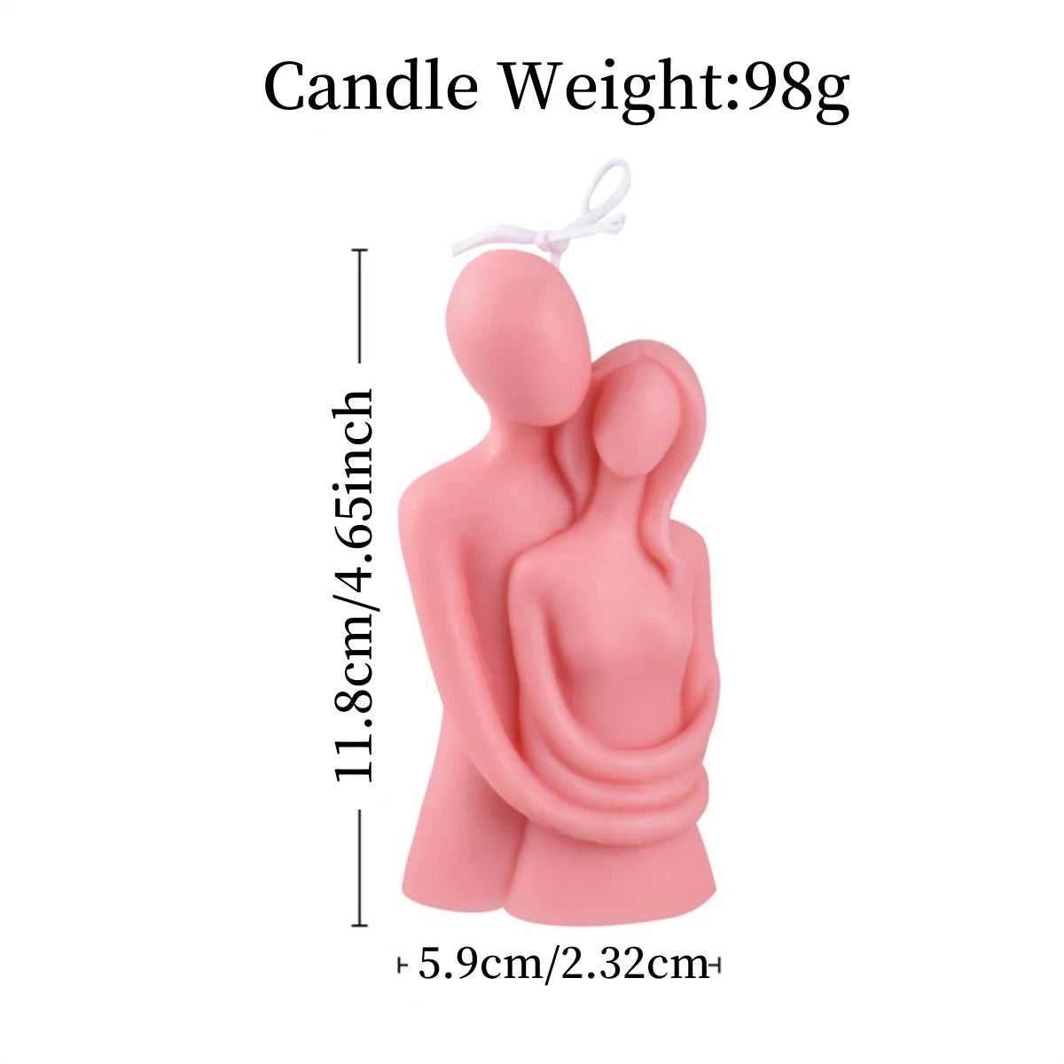 3D Embracing Men Women Scented Candle Simple Couple Lover Body Soy ... - 100ml