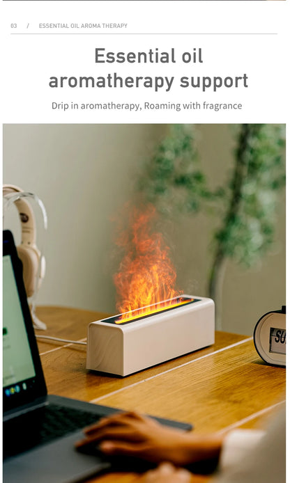 Essential Oil Diffuser Portable 7-Color Flame Aromatherapy