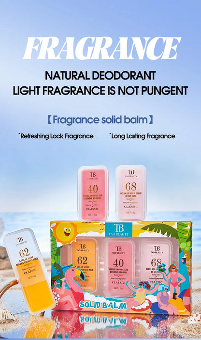 3pcs Fruit Aroma Solid Perfume Balm Box Set Romantic Long Lasting B...