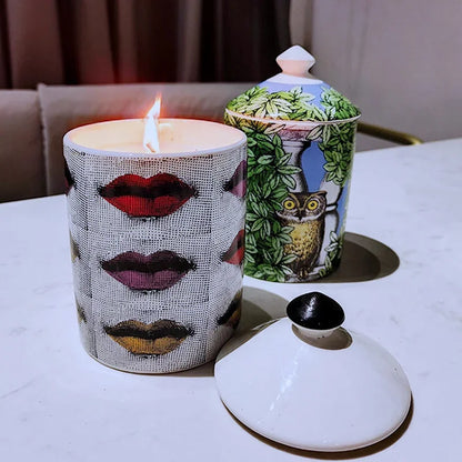 Creative Face Aromatherapy Candle Jar Ceramic Jewelry Storage Jar B... - 100ml