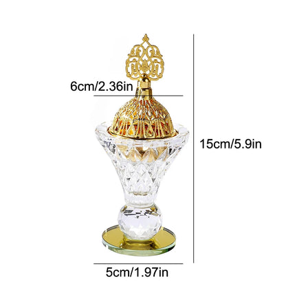 1pc Glass Incense Burner Set Desktop Ornament Portable Creative Hom... - 100ml
