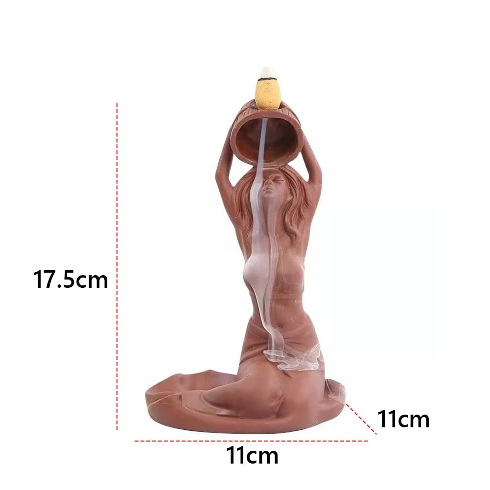 Waterfall Incense Burner Holder Beauty Sculpture Incense Burner Wat...