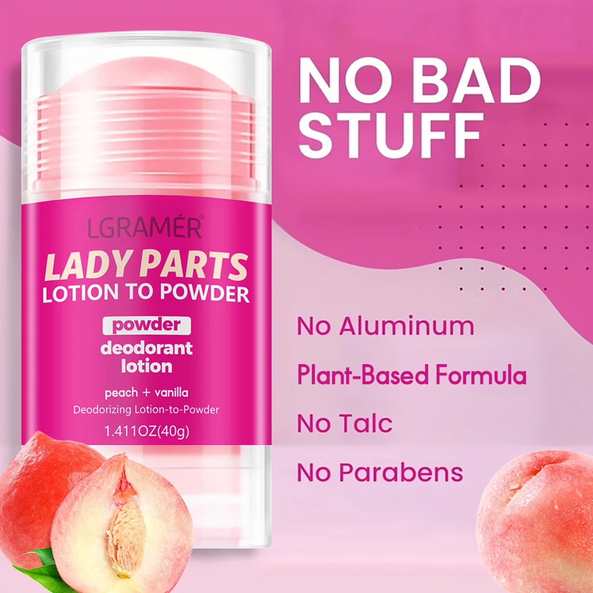 Women's Peach Vanilla Deodorant Lotion Multiple Fruits Perfume Exci...