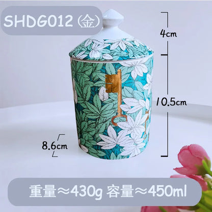 Creative Face Aromatherapy Candle Jar Ceramic Jewelry Storage Jar B... - 100ml