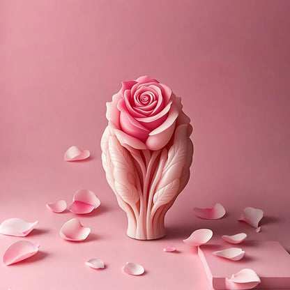 DIY Rose Love Aromatherapy Candle 3D Couple Mold