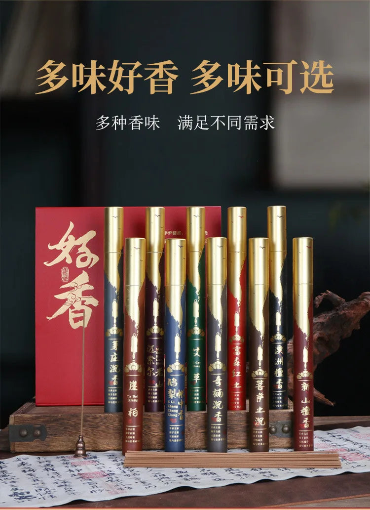 Set of 10 Incense Sticks Blossom for Aromatherapy Relaxation Handmade Natural Incense for Bad Energy Cleansing