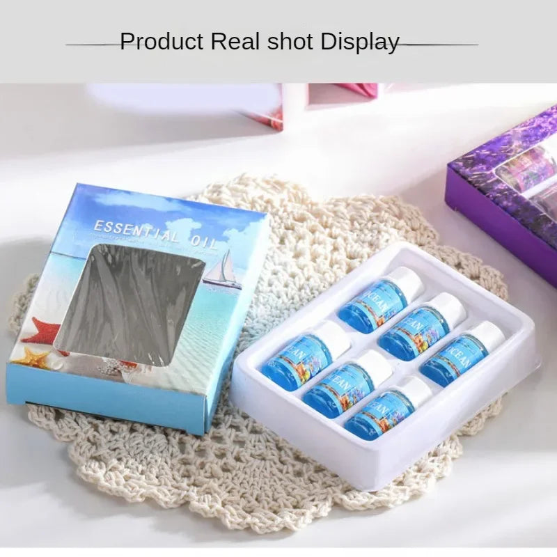 6pcs/set Essential Oils Gift Box Aroma Diffuser Air Humidifier Water - 100ml