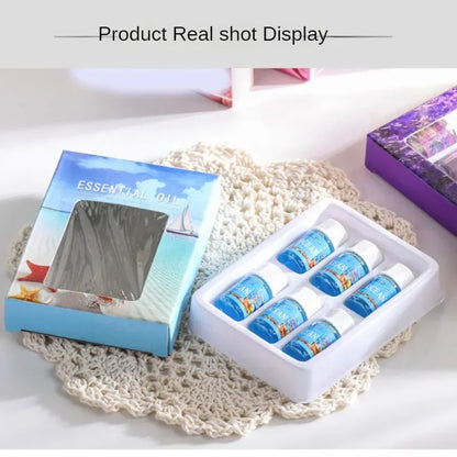 6pcs/set Essential Oils Gift Box Aroma Diffuser Air Humidifier Water - 100ml