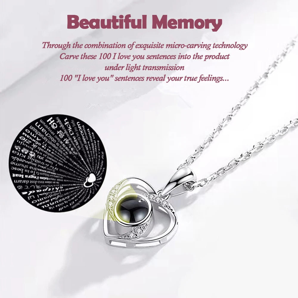 Rose Gift Box with Necklace Birthday Anniversary Christmas Valentin...